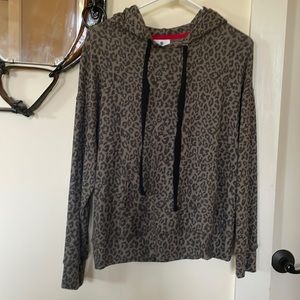 Soft, lightweight, never worn animal print hoodie top.